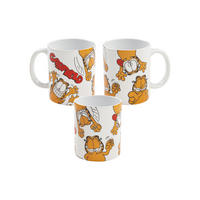 KAFFEEBECHER Garfield Zunge raus Weiß 320 ml - Weiß, Keramik (0.32L) - United Labels