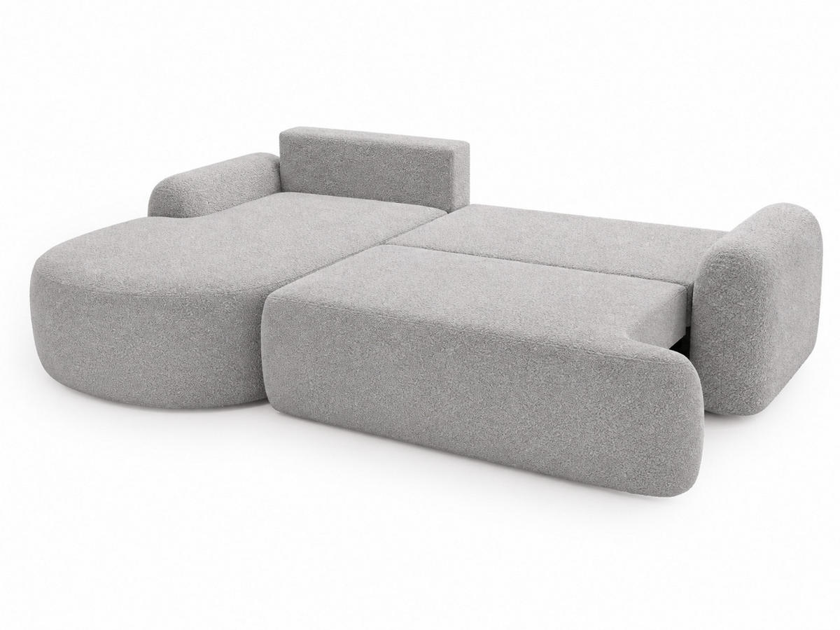 ECKSOFA Aurio Grau Links - Grau, Holz/Textil (177/261cm) - Graingold