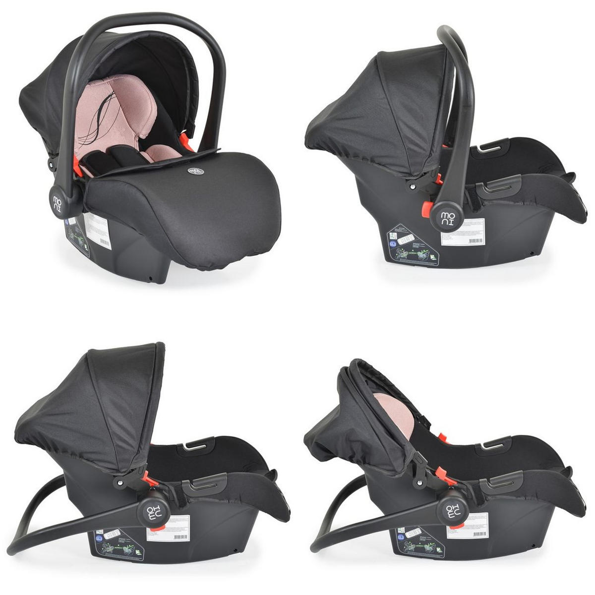 BABYSCHALE i-Size Multi (40 - 87cm) rosa Gruppe 0+ Fußabdeckung Kopfstütze Gurt - Rosa, Kunststoff (33/73/42cm) - Moni