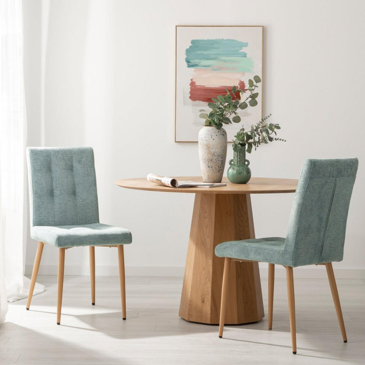 ESSZIMMERSTUHL Leia Grün 44 cm x 92 cm - Grün, Textil (44/92/60cm)