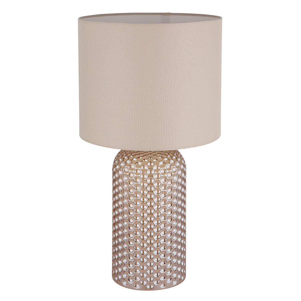 TISCHLEUCHTE SOFIA Champagner Textil Glas - Champagner, Glas (26.5/26.5/50cm) - Globo Lighting