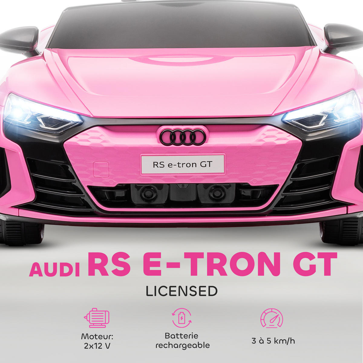 ELEKTRO-KINDERAUTO DE-13059 Fernbedienung Rosa - Pink, Kunststoff (103/58/41cm) - ComfortXL