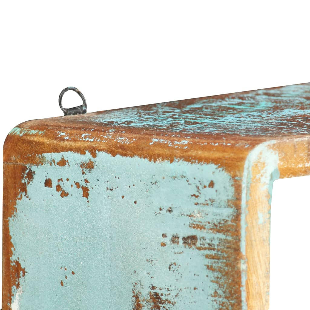 WANDREGALESET 3-tlg. 35-80/15/20-25 cm aus Recyceltes Massivholz - Braun, Holz (80/25/15cm) - vidaXL