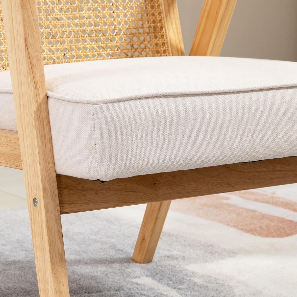 ARMLEHNSTUHL Creme 69.0/63.0/78.0 cm - Creme, Textil (63/78/69cm)