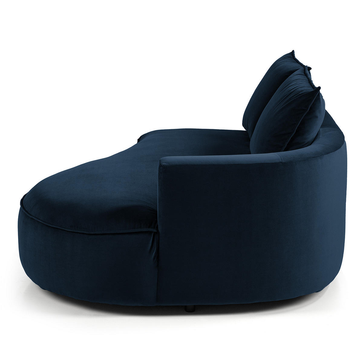 OTTOMANE - modular - Schwarz/Dunkelblau, Kunststoff/Textil (196/82/146cm) - home24