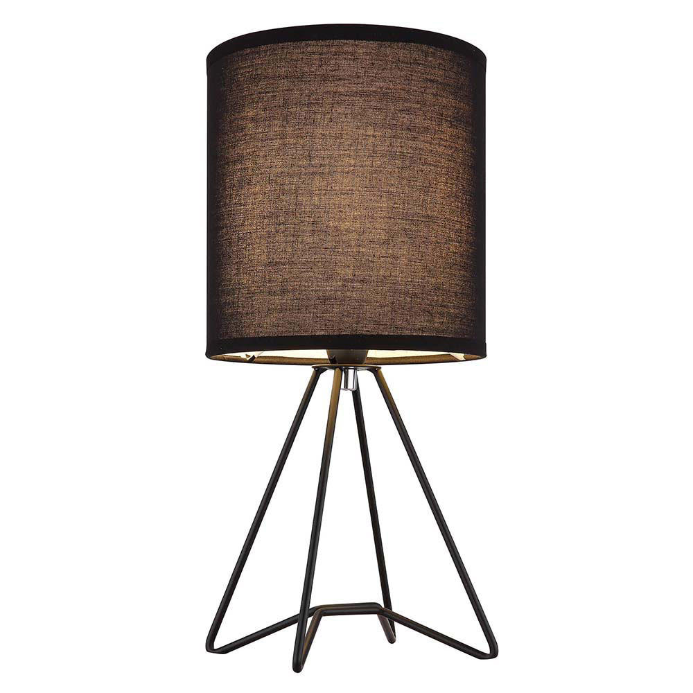 LED TISCHLEUCHTE TAMIAN Textil Schwarz - Schwarz, Metall (16/16/34.5cm) - Globo Lighting