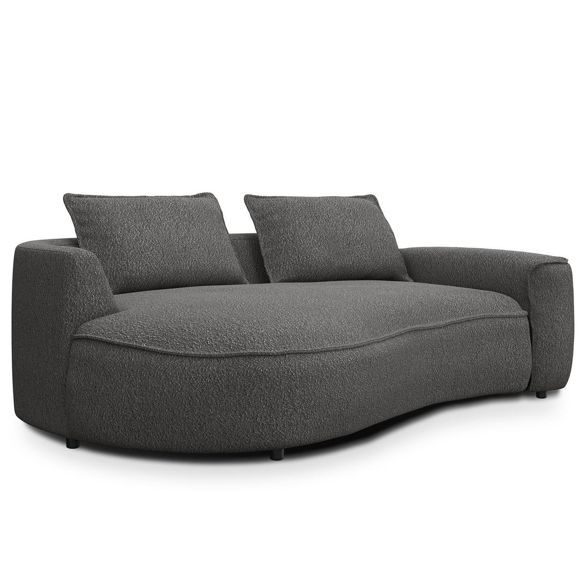 2,5-SITZER SOFA - Grau, Textil (217/82/156cm) - home24