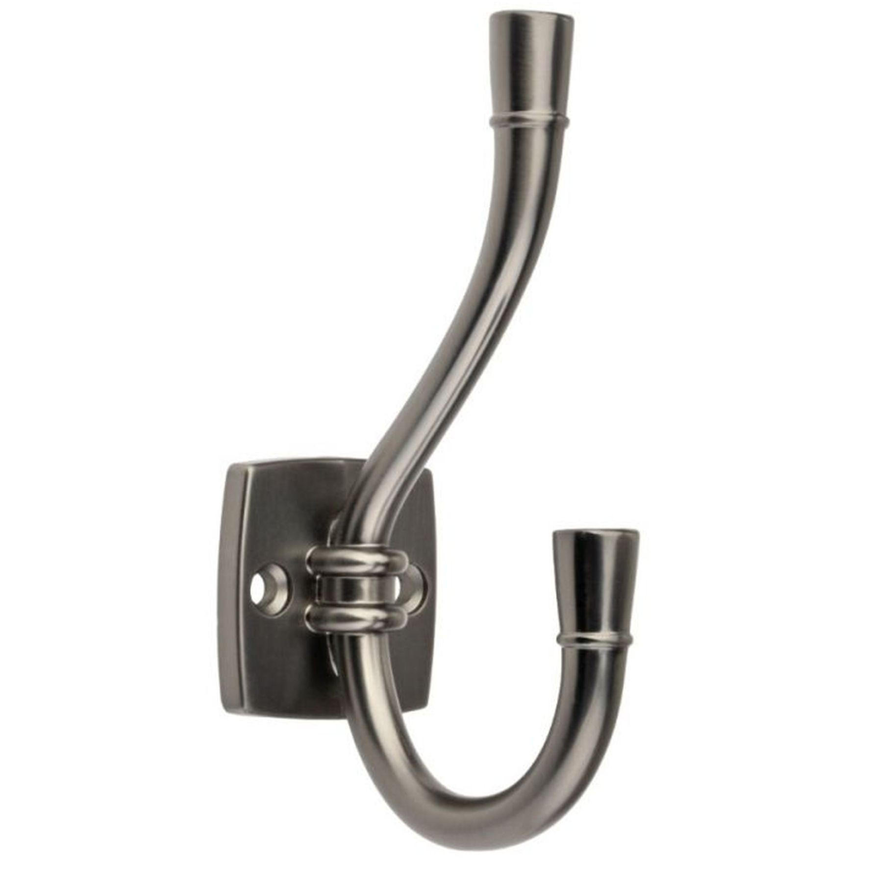 GARDEROBENHAKEN Argo Kleiderhaken Titanfarbig Wandhaken modern Haken zeitlos - Anthrazit, Metall (4/12/12cm) - Livingpoint24
