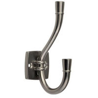 GARDEROBENHAKEN Argo Kleiderhaken Titanfarbig Wandhaken modern Haken zeitlos - Anthrazit, Metall (4/12/12cm) - Livingpoint24