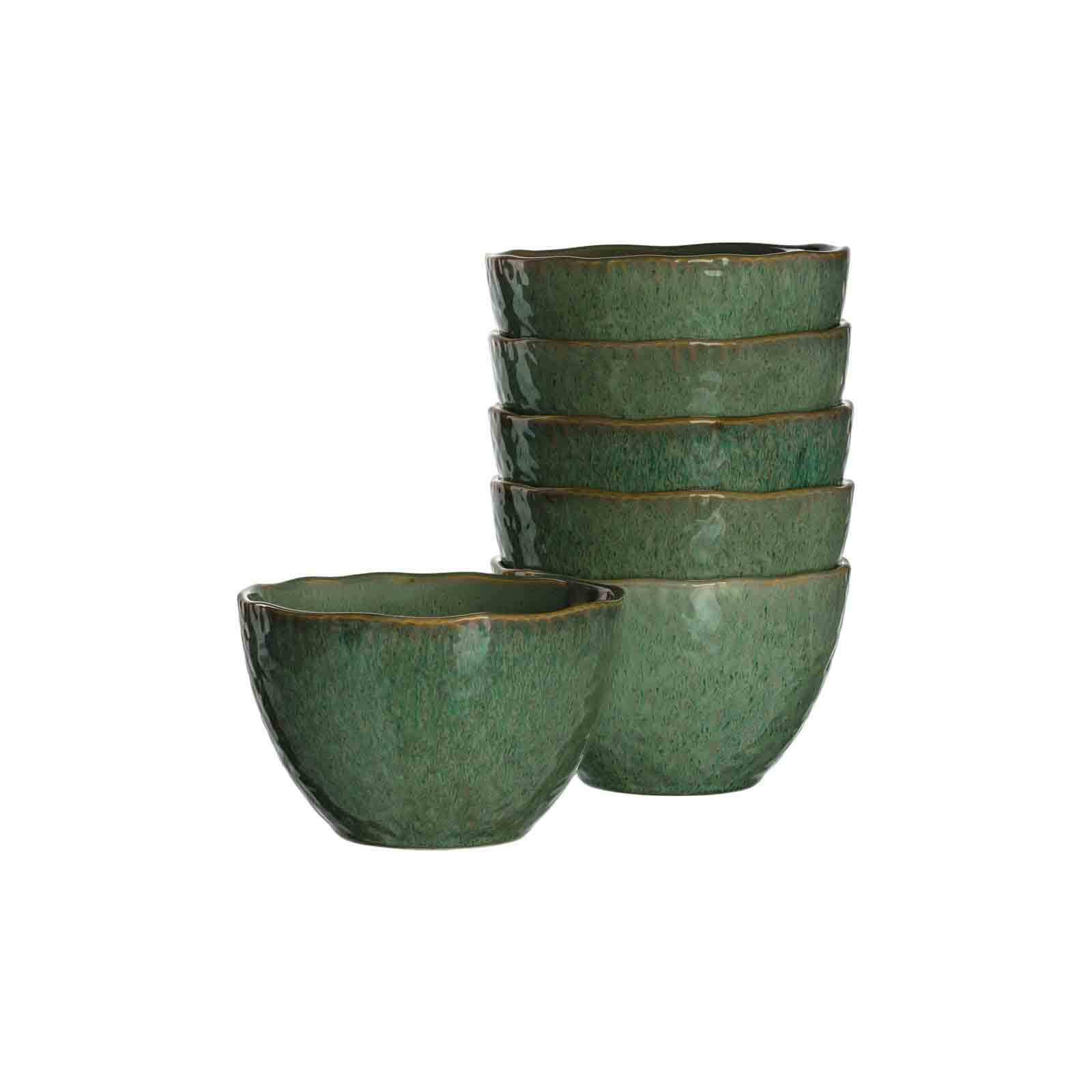 KERAMIKSCHALEN Matera Grün ø 15,3 cm 6er Set - Grün, Keramik (15.3cm) - Leonardo Living