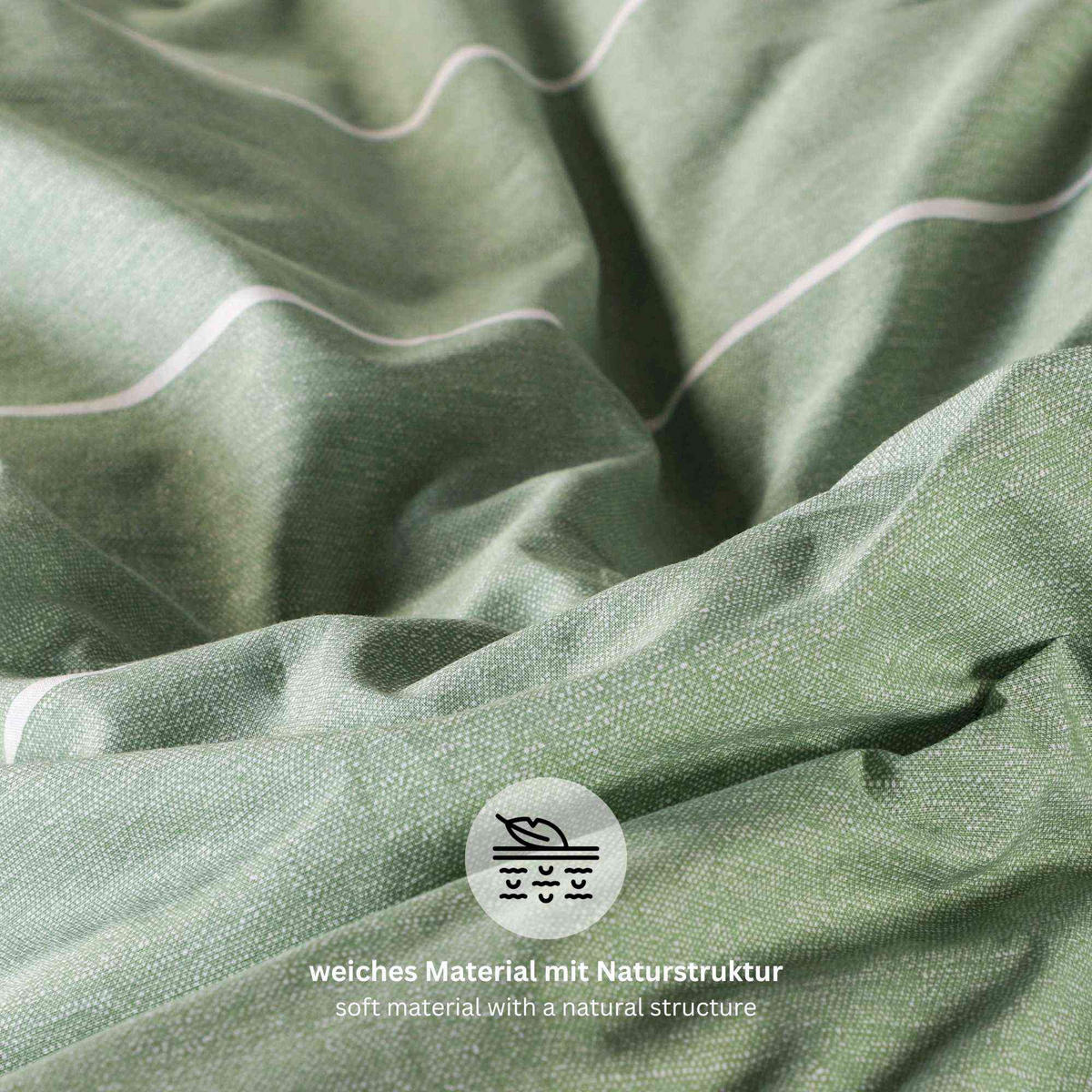RENFORCE BETTWÄSCHE HARPLINES 2er Set - Grün, Textil (135/200cm) - Esprit