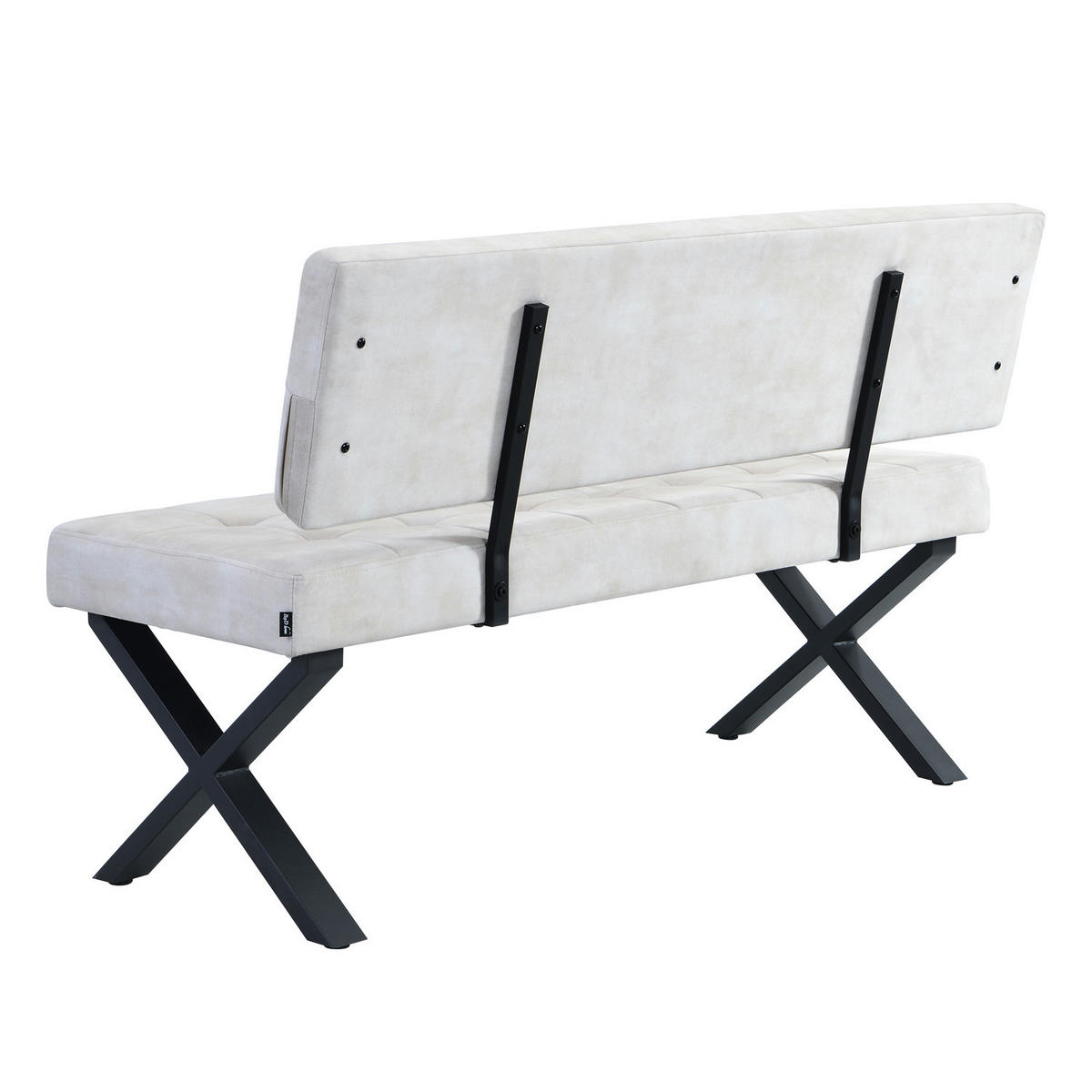 SITZBANK KAREN - Grau, Metall (140/48/56cm) - B&D Home