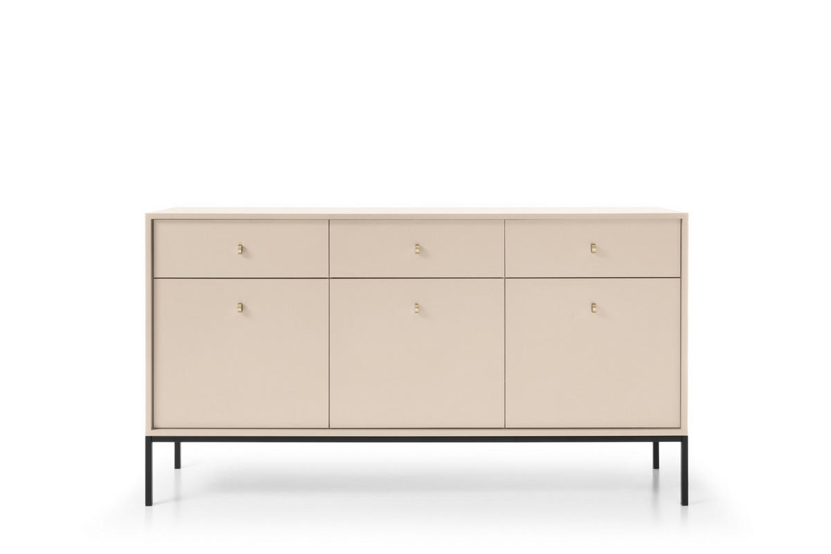 KOMMODE, sandbeige, 153,4 x 83 x 39 cm - Beige, Holzwerkstoff (153.4/83/39cm) - 3XE LIVING