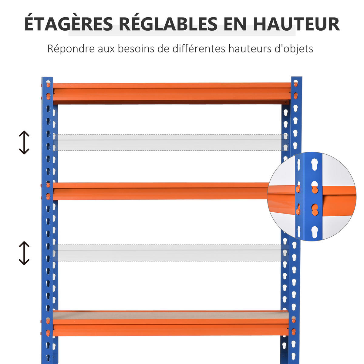 REGAL DE-18483 Blau/Orange - Blau, Metall (40/182/80cm) - ComfortXL