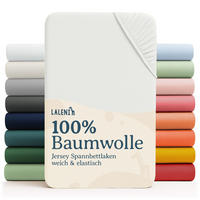 SPANNBETTLAKEN für Beistellbett & Stubenwagen – 100% Baumwolle, Atmungsaktiv & Weich, 50x89x10 cm, Elfenbein - Sandfarben, Textil (50/89cm) - Laleni