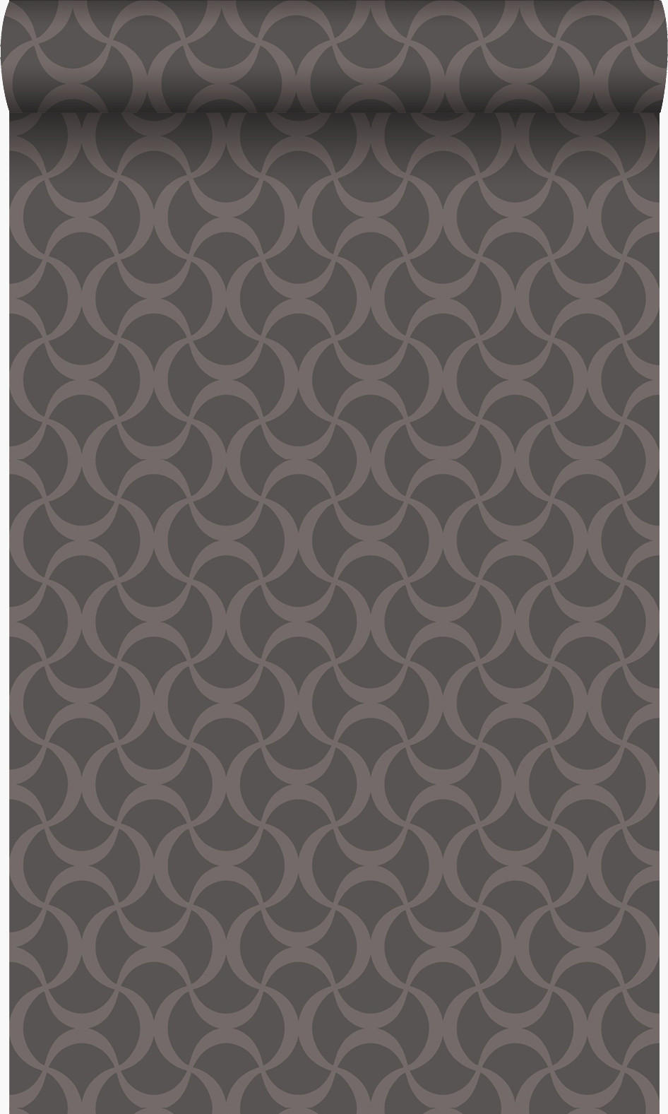 TAPETE grafisches Muster 53 cm x 10.05 m - Grau, Papier (53/1000cm) - Origin Wallcoverings