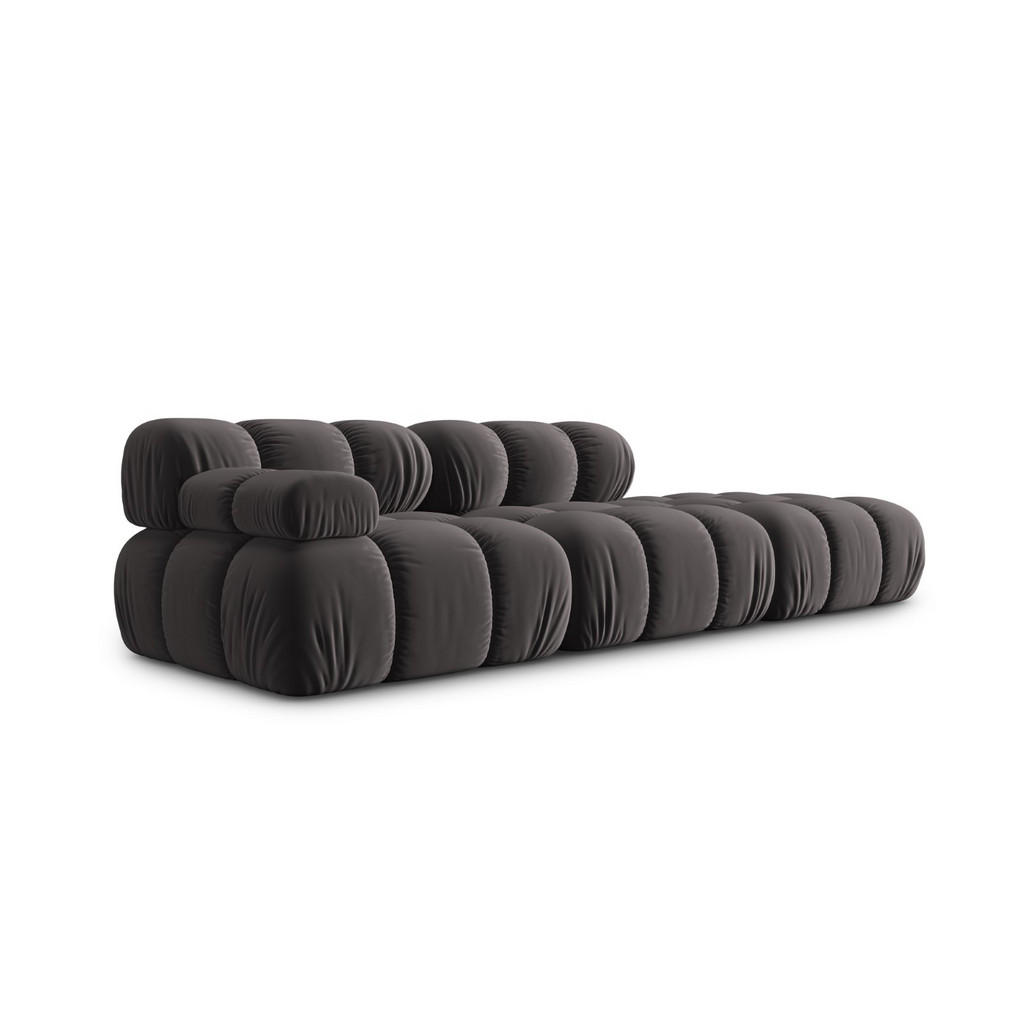 Thumbnail - Micadoni Modulares-Sofa, Dunkelgrau, Textil, 4-Sitzer, 94x63x282 cm, Hergestellt in Europa, Oeko-Tex®, Wohnzimmer, Sofas...