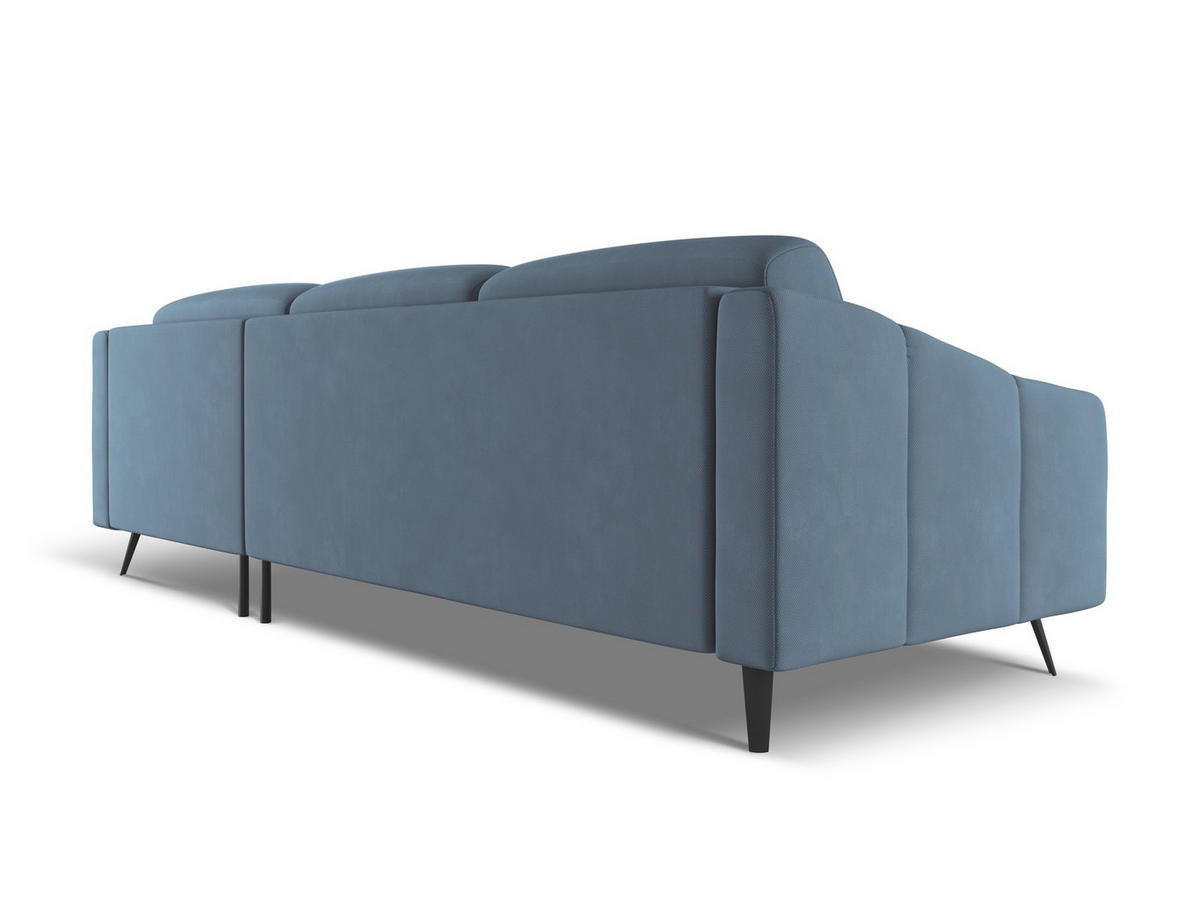 WOHNLANDSCHAFT Samt Stoff Violett - Lila/Flieder, Textil/Metall (317/86/162cm) - Makamii