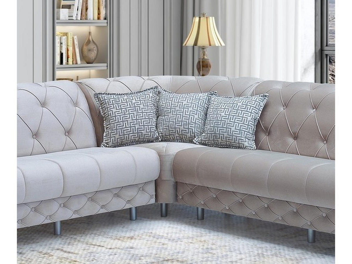 ECKSCHLAFSOFA Patna Beige - Langer Schenkel Links - Beige, Holzwerkstoff/Kunststoff (315/245cm)
