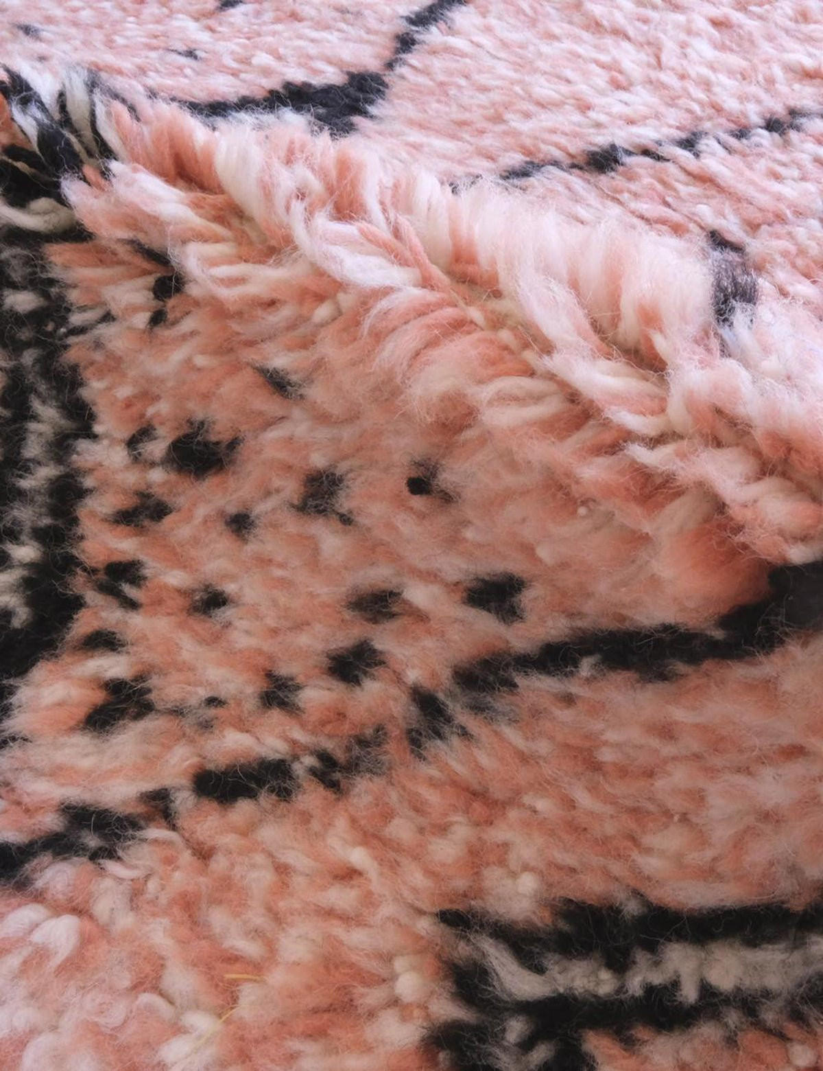 BERBERTEPPICH elegant im ethnischen Stil aus Wolle 200x 300 cm - Pink, Naturmaterialien (200/300cm) - AFK Living