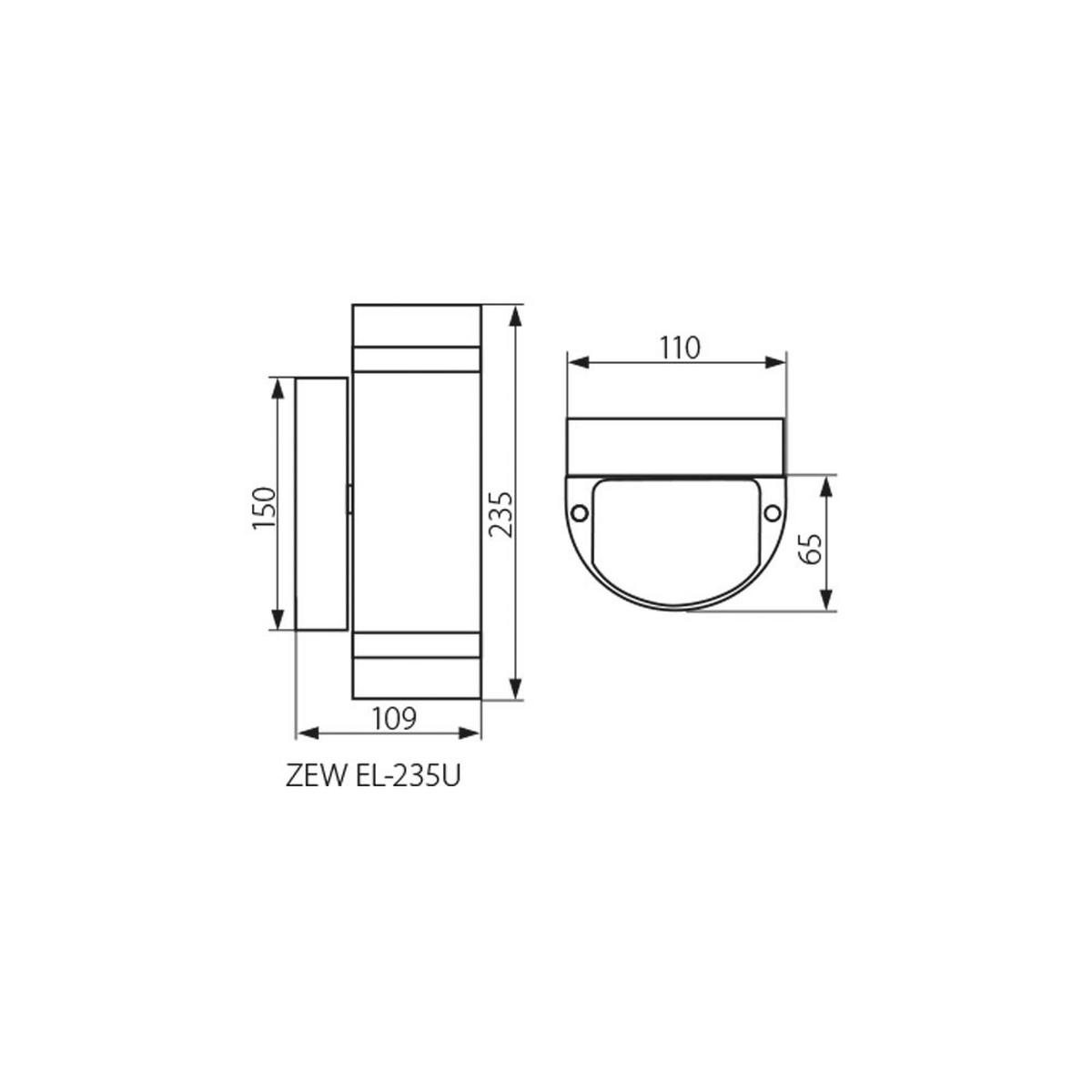 LED AUSSEN-WANDLEUCHTE Schwarz Metall - Schwarz, Glas (6.5/23.5/11cm)