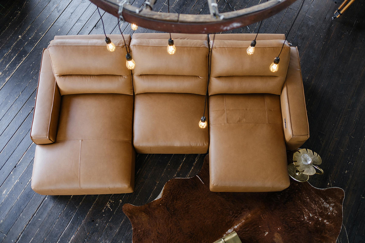 BIGSOFA DORI Braun Leder - Dunkelbraun/Schwarz, Leder/Kunststoff (288/92/164cm) - KAWOLA