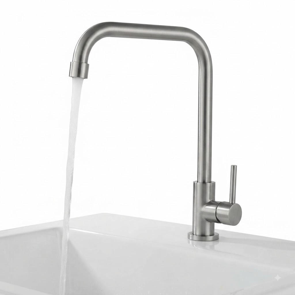 BADARMATUR mit Zulaufrohr, 195 x 270 mm, silber - Silberfarben, Metall (38/5/18cm) - Vallsero
