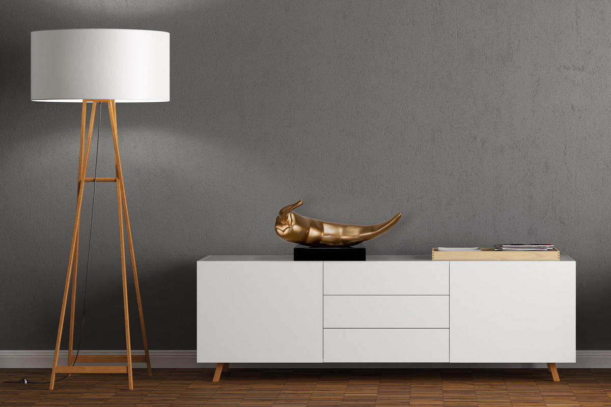 SKULPTUR Gold 48/55 cm - Goldfarben, Stein (4.2/55/17cm) - KUNSTLOFT