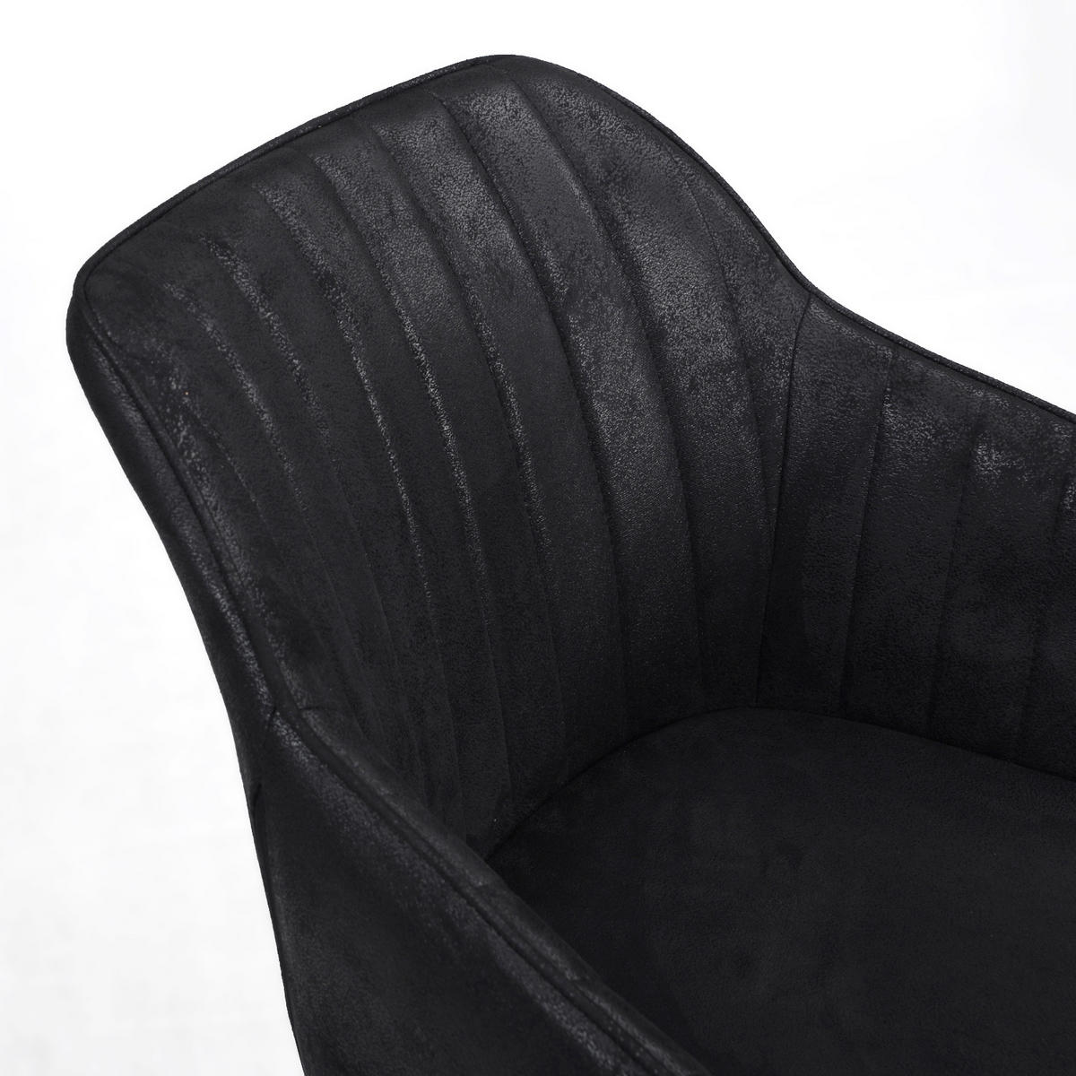 ARMLEHNSTUHL ARVIT Schwarz - Schwarz, Textil/Metall (57/81/62cm) - B&D Home