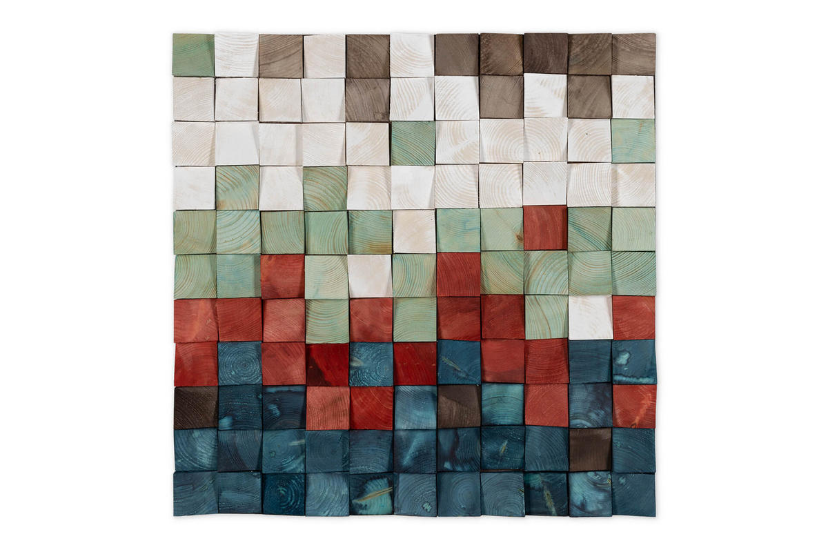 HOLZBILD Blau 75/75 cm - Blau, Holz (7/75cm) - KUNSTLOFT