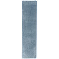 HOCHFLOR VELOURS LÄUFER TEPPICH LUNA - Blau, Textil (80/160cm) - Snapstyle