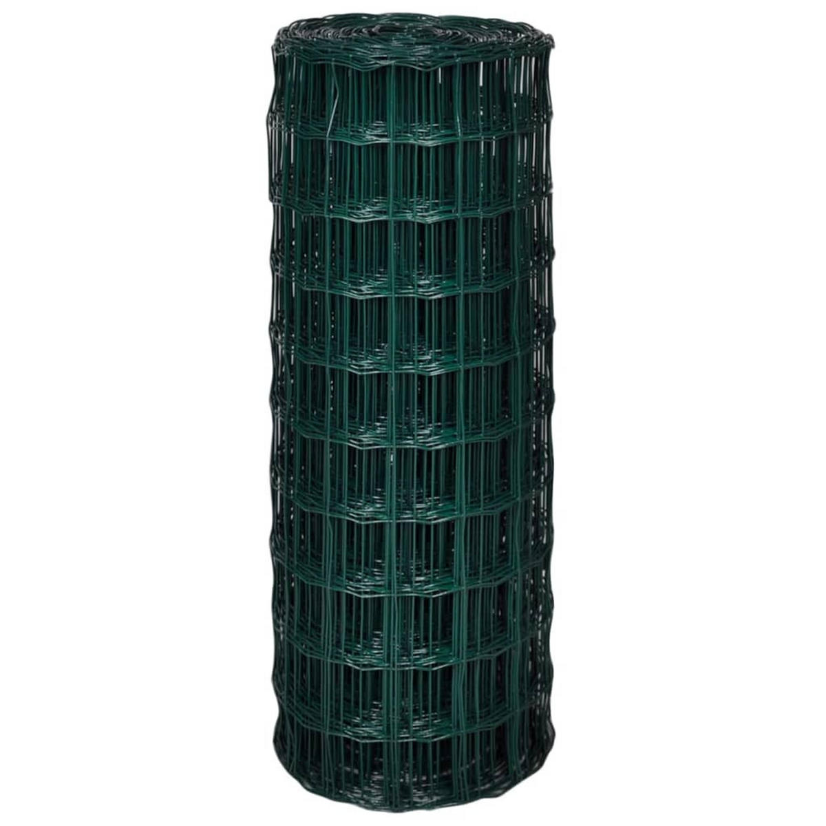 GARTENZAUN Maschendraht Gitterzaun Schweissgitter 25/1,0M - Schwarz, Metall (2500/100cm) - vidaXL