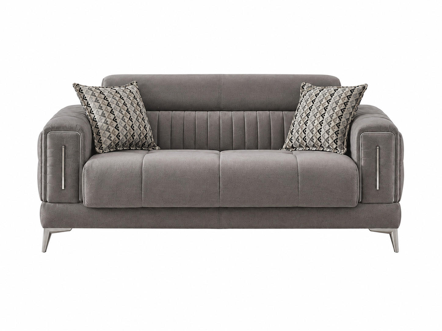2-SITZER SOFA Arica Grau - Grau, Holzwerkstoff/Kunststoff (180/80/95cm)