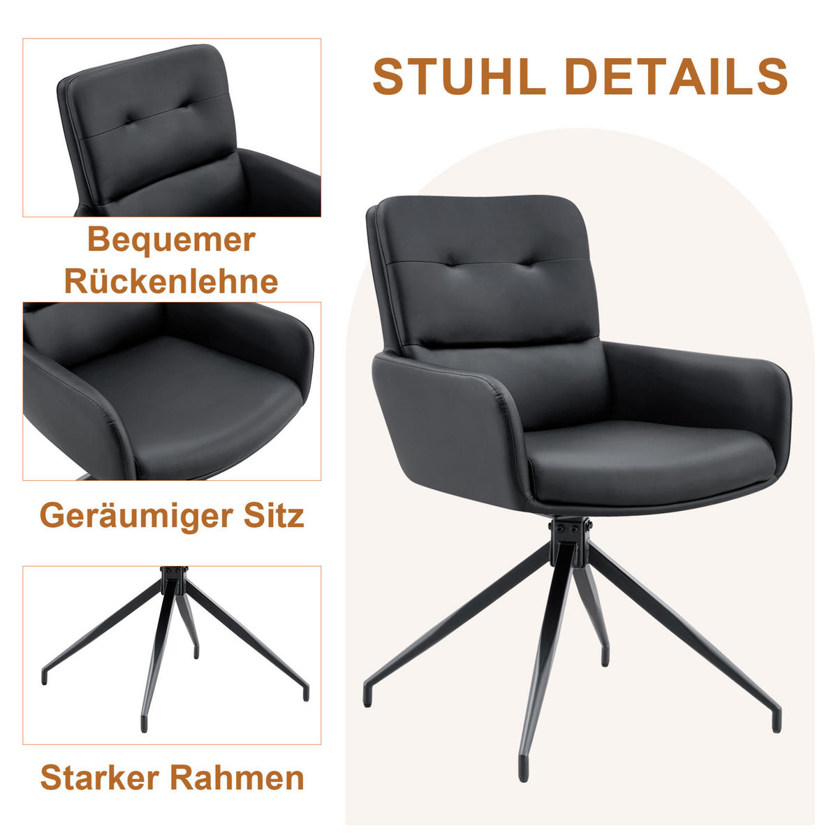ESSZIMMERGRUPPE 5-tlg. mit Glasplatte Schwarz/Transparent - Schwarz, Metall (85/76/85cm) - Meubliv