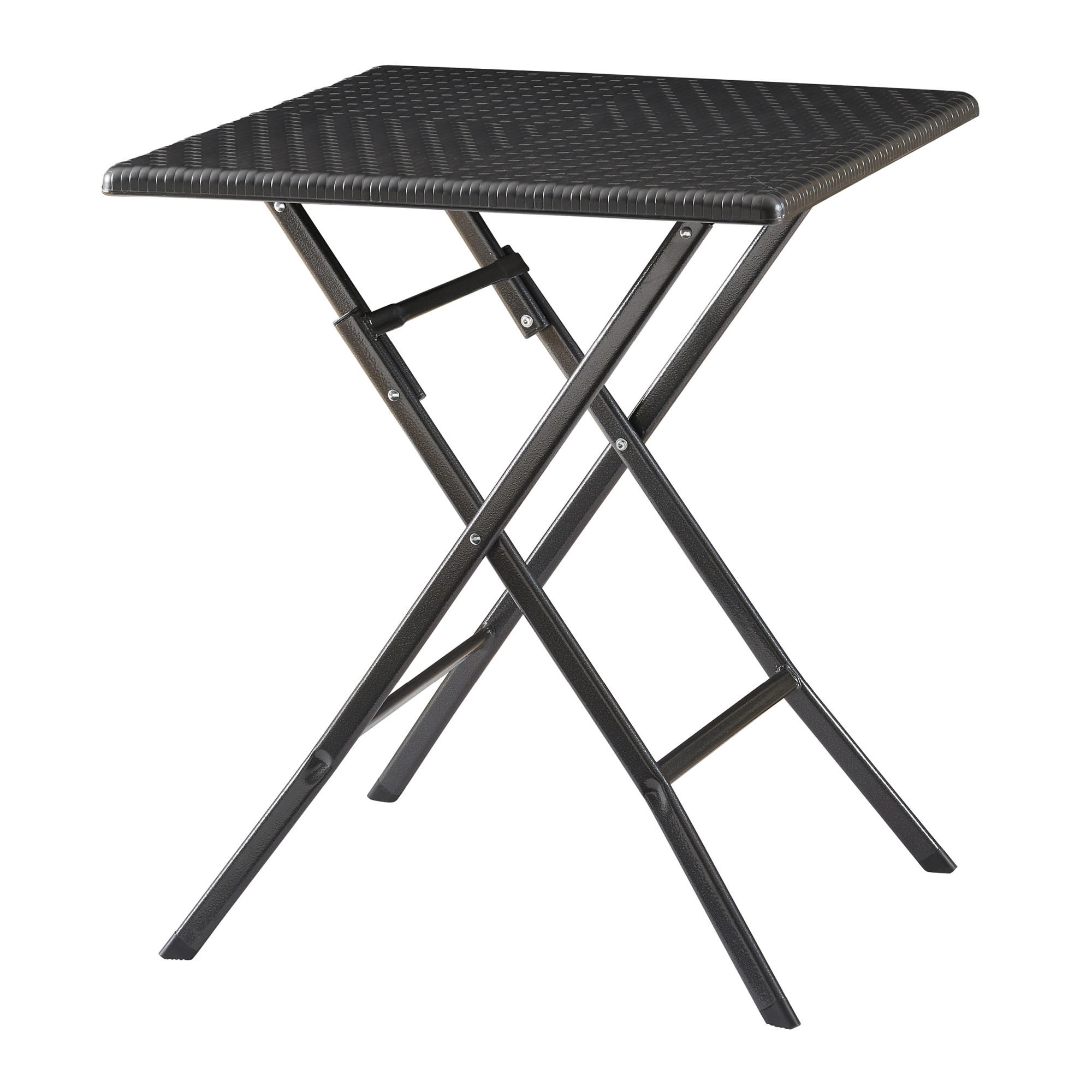 KLAPPTISCH Mark - Schwarz, Kunststoff/Metall (61.5/61.5/73cm) - [en.casa]