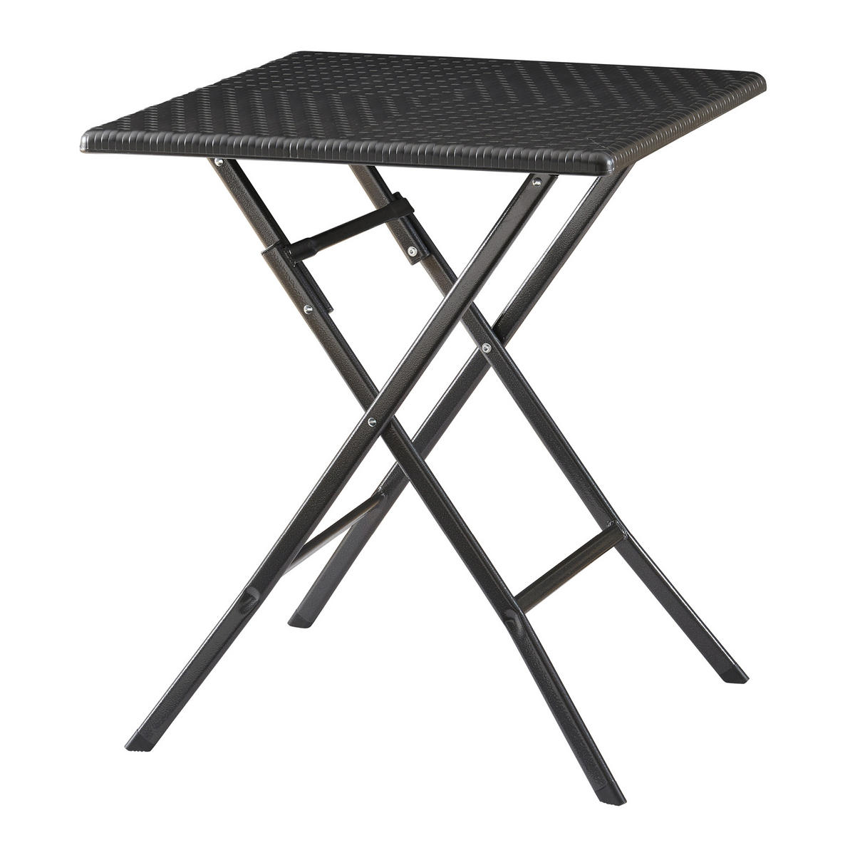 KLAPPTISCH Mark - Schwarz, Kunststoff/Metall (61.5/61.5/73cm) - [en.casa]