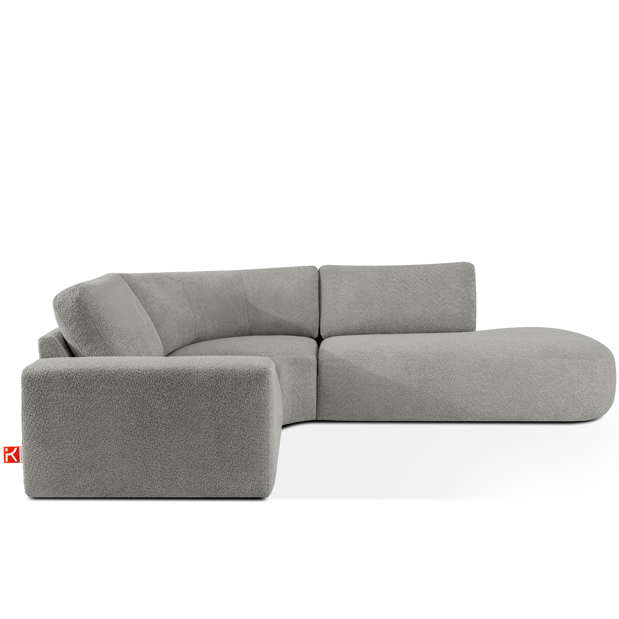 ECKSOFA RECHTS ZUCCO, Dunkelaschgrau - Dunkelgrau, Holz/Holzwerkstoff (224/293cm) - KONSIMO®