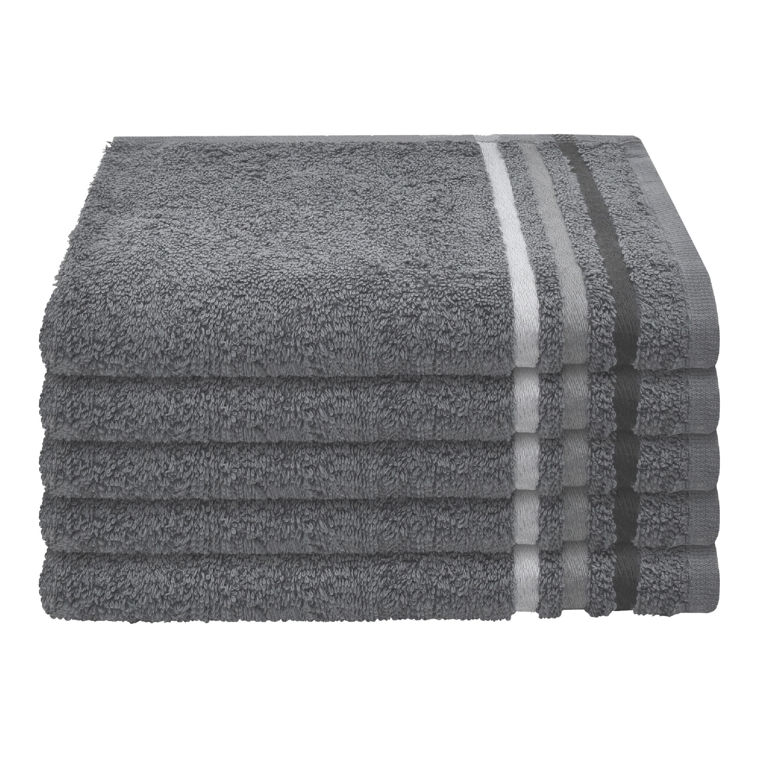 GÄSTETUCHSET Skyline Color - 5-teilig - 30 x 50 cm - Dunkelgrau - Dunkelgrau, Textil (30/50cm) - SCHIESSER