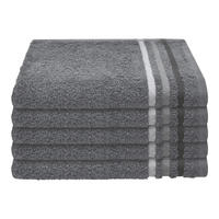 GÄSTETUCHSET Skyline Color - 5-teilig - 30 x 50 cm - Dunkelgrau - Dunkelgrau, Textil (30/50cm) - SCHIESSER