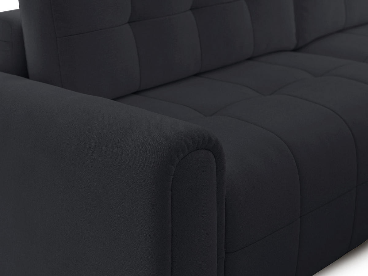 ECKSOFA Simolla Anthrazit rechts - Dunkelgrau/Schwarz, Kunststoff/Textil (180/268cm) - Selsey