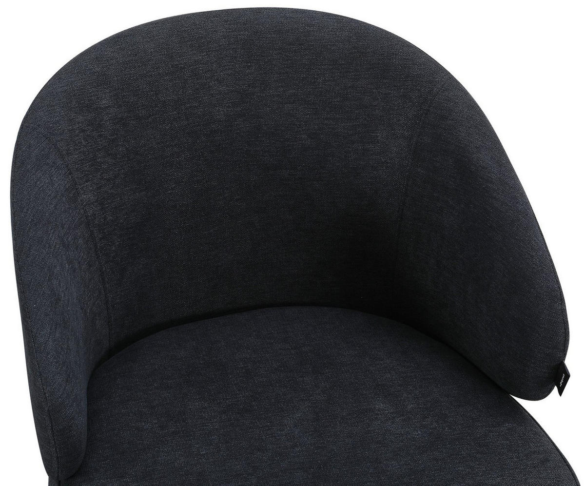 POLSTERSTUHL Atiblle Graphitgrau - Schwarz, Textil/Metall (52/79.5/58.5cm) - Selsey