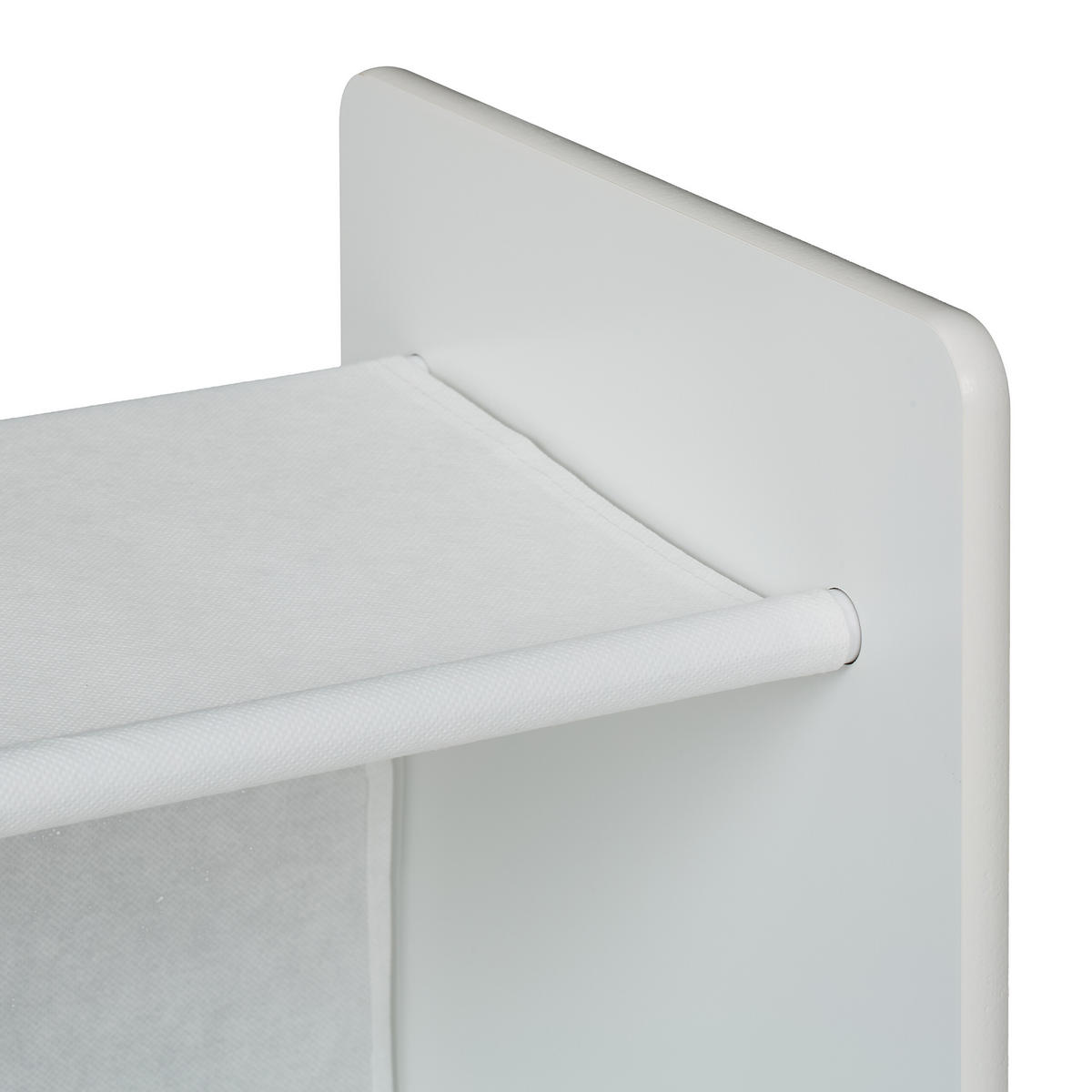 KINDERREGAL - Weiß, Holzwerkstoff/Textil (92/60/30cm) - Relaxdays