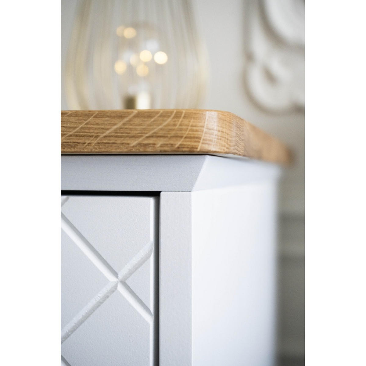 KOMMODE - Weiß/Naturfarben, Holz (90/90/50cm) - MSL wooden furniture