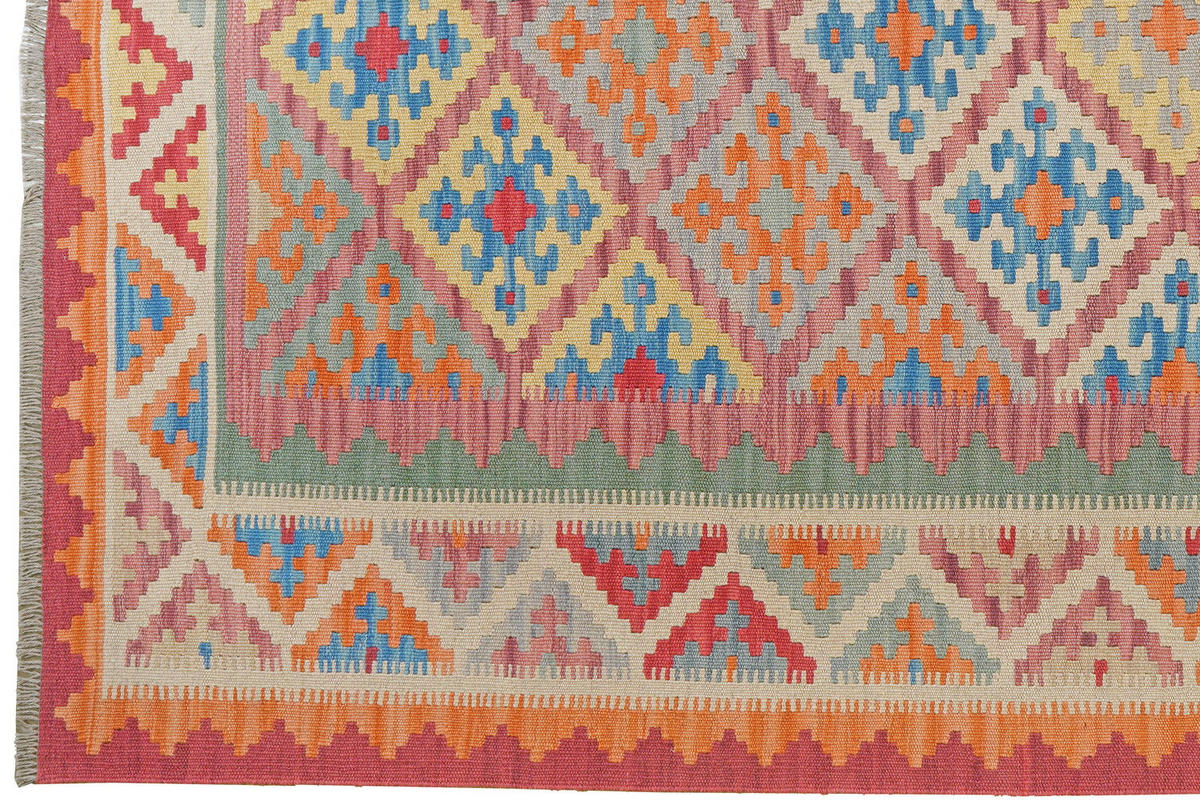 HANDWEBTEPPICH Kelim Gashgai Rot 251/179 cm Schurwolle - Rot, Textil (179/251cm) - Looma