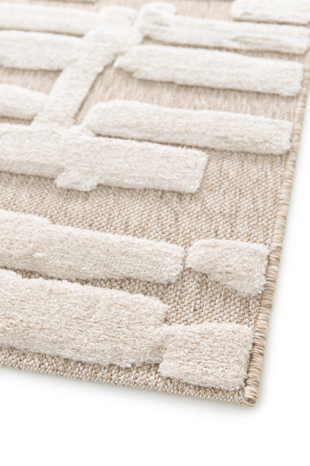 TEPPICH Design Relief-Effekt beige - Beige, Textil (160/230cm) - AFK Living