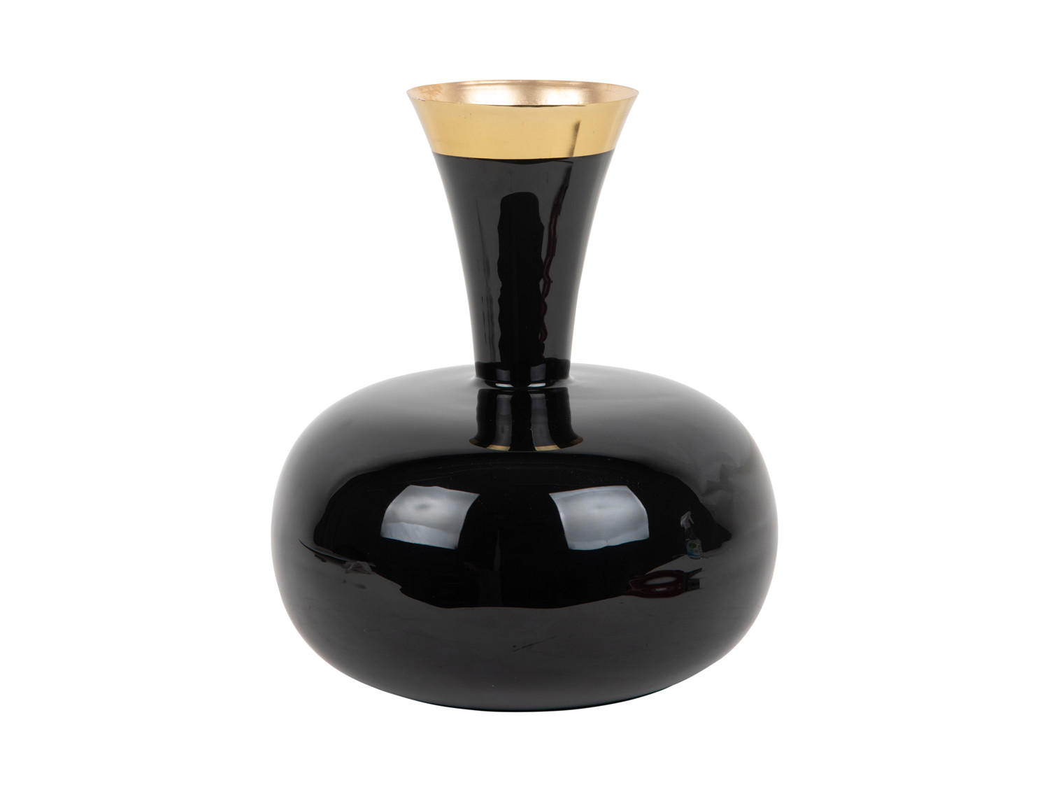 VASE Yara 25/25/29 cm - Schwarz, Metall (29cm) - Present Time