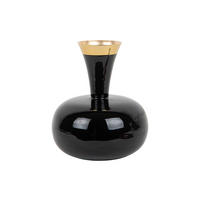 VASE Yara 25/25/29 cm - Schwarz, Metall (29cm) - Present Time