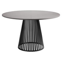ESSTISCH ausziehbar Cone 120 - Hellgrau/Schwarz, Holzwerkstoff/Metall (120/120/76cm) - MIRJAN24