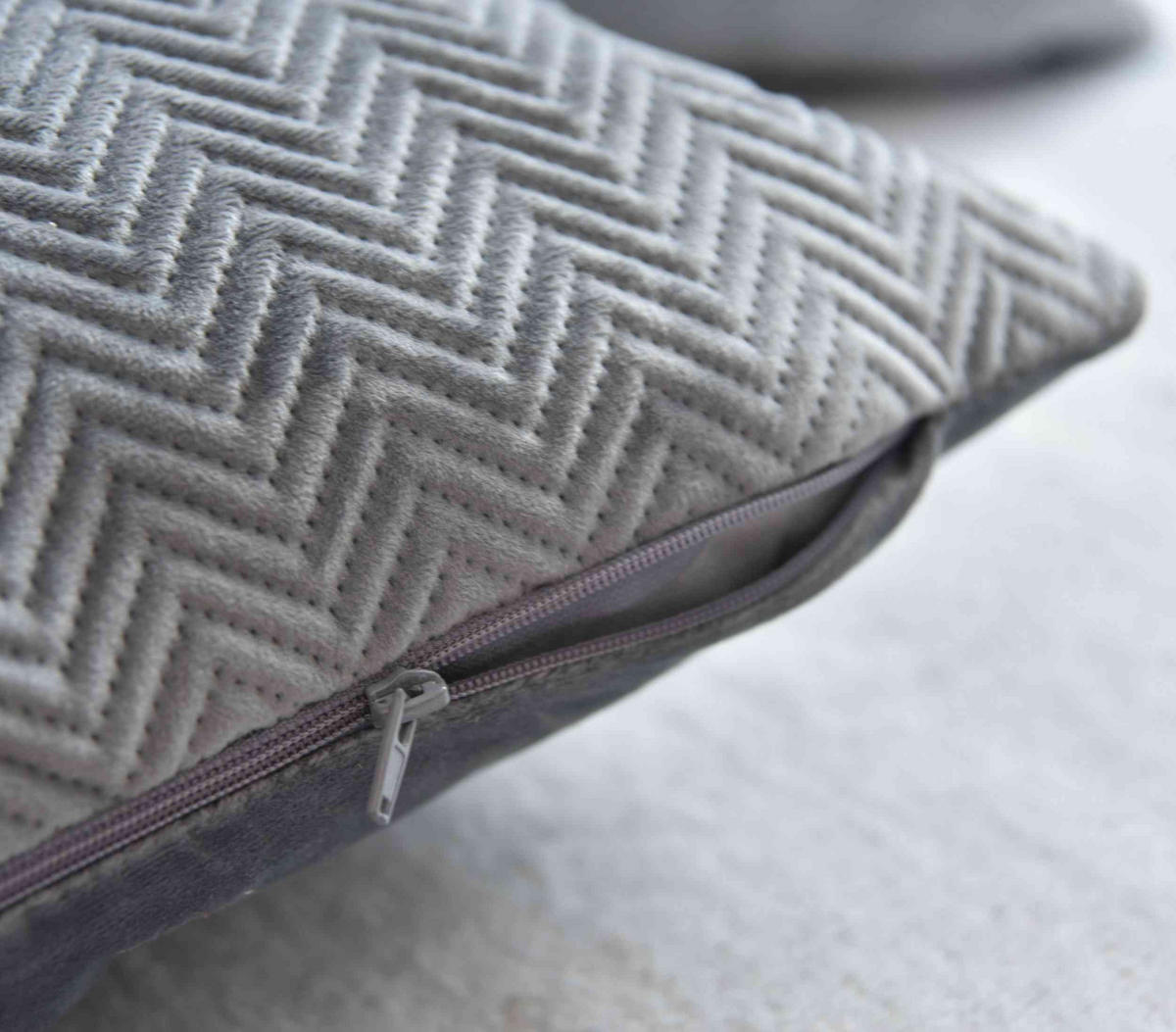 DEKOKISSEN Greta 45x45 cm Grau - Grau, Textil (45/45cm)