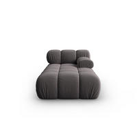 CHAISELONGUE rechts Bellis aus Samt dunkelgrau - Dunkelgrau, Textil (97/62/157cm) - Micadoni